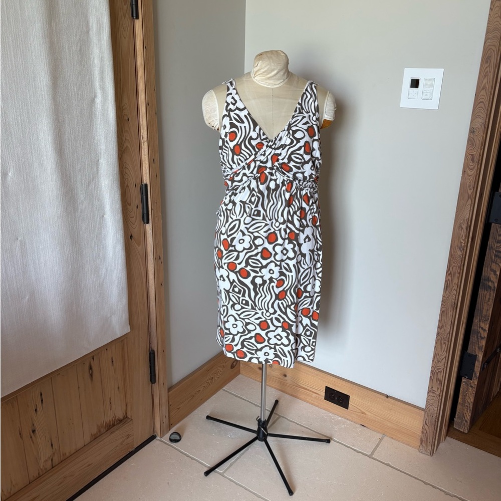 Tommy Bahama Red Brown Cap Sleeve Midi Sundress